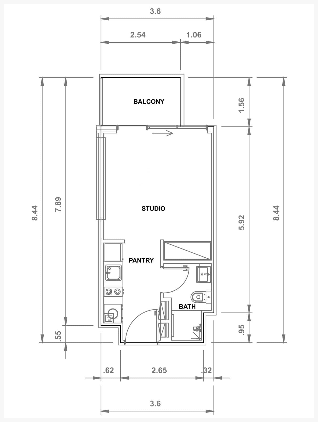 Modern Studio with Bright Layout & Prime Location — 6
